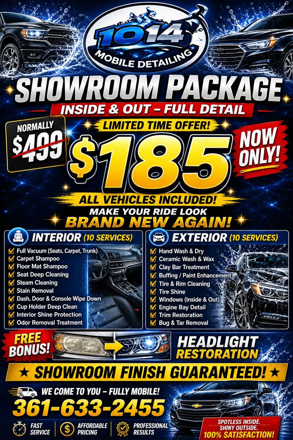 Mobile Detailing — $185 (was $499)