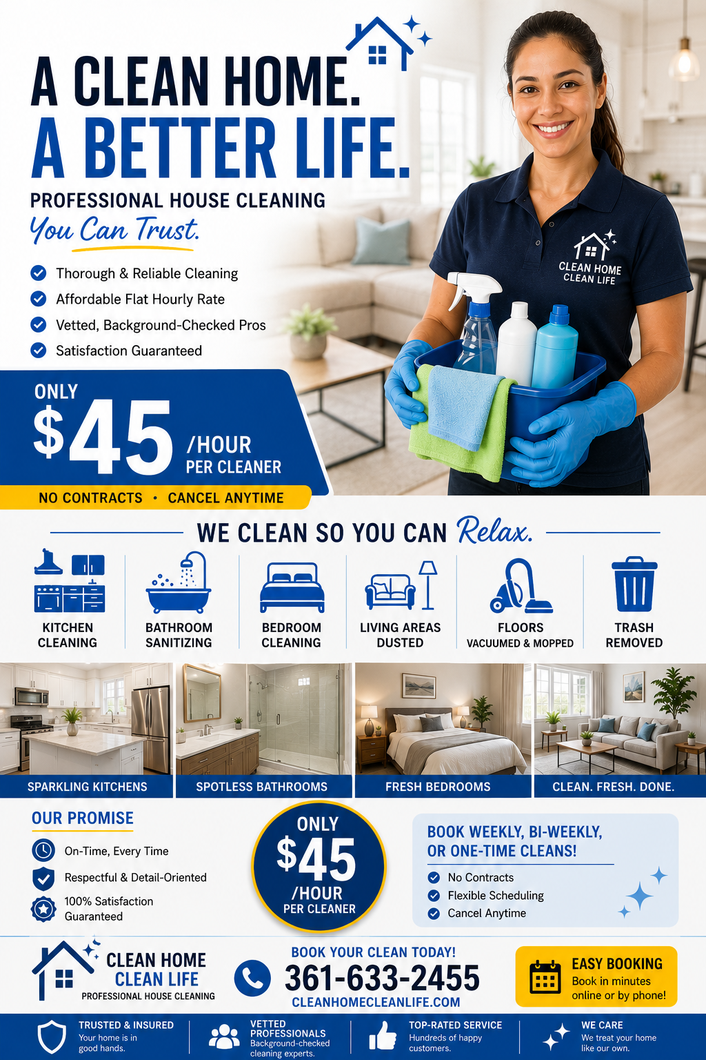 House Cleaning — $45/hr